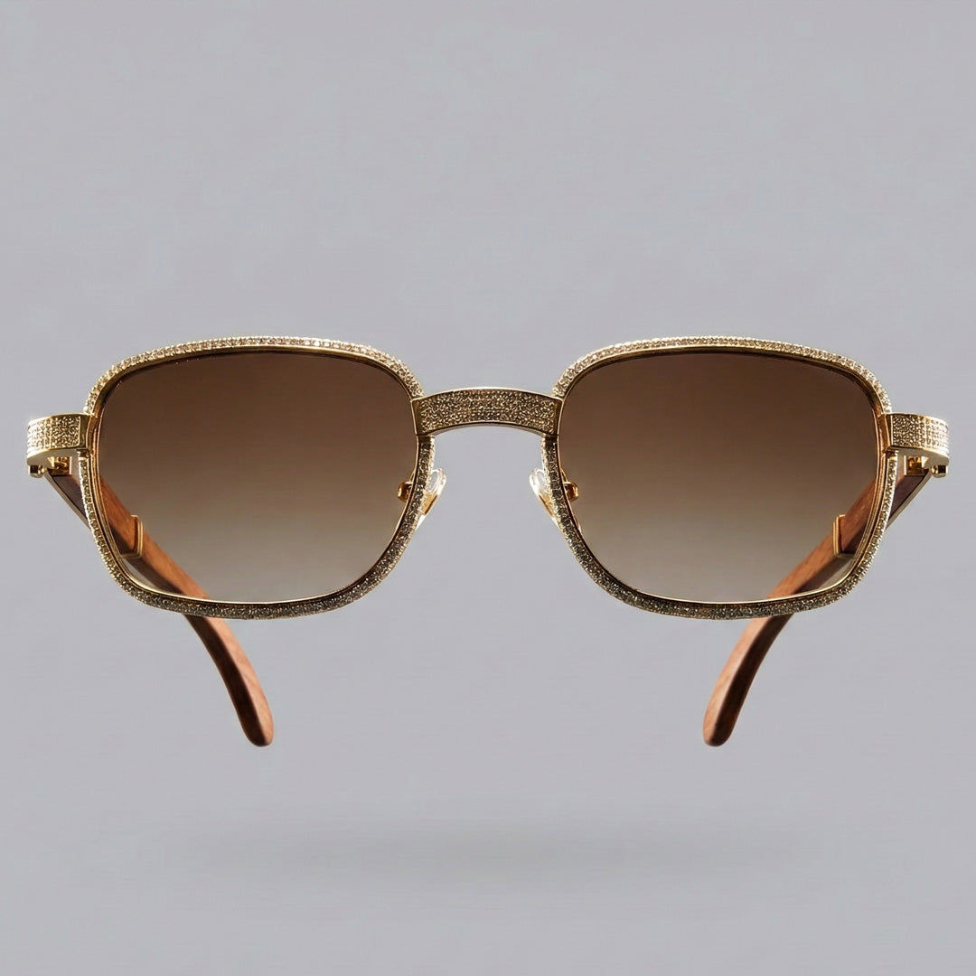 The Phenom – Sandalwood + Swarovski Luxury Eyewear