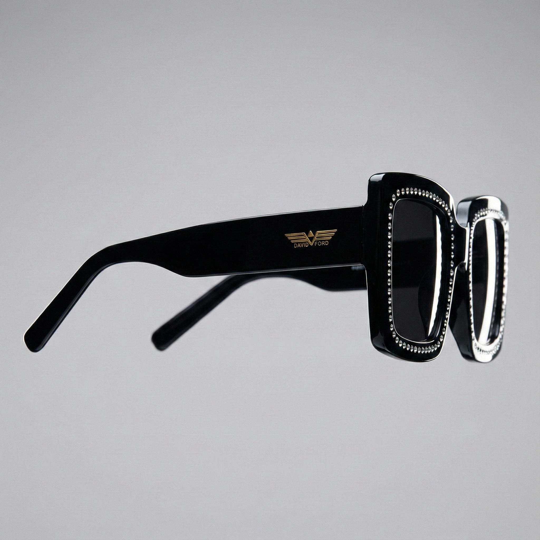Opulence Black Swarovski Eyewear | Luxury Women's Designer Frames by David Ford