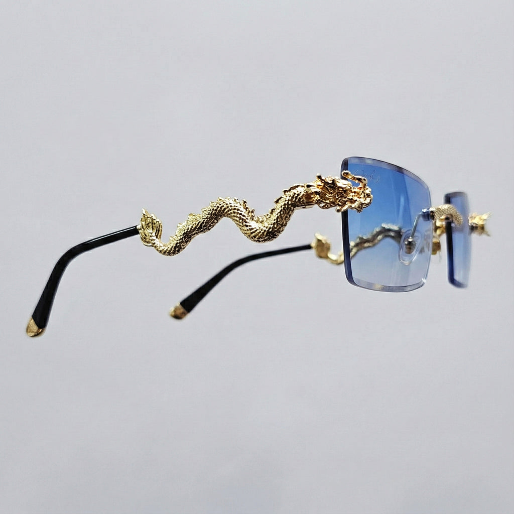 Dragon Rimless Eyewear | Futuristic Luxury Frames by David Ford