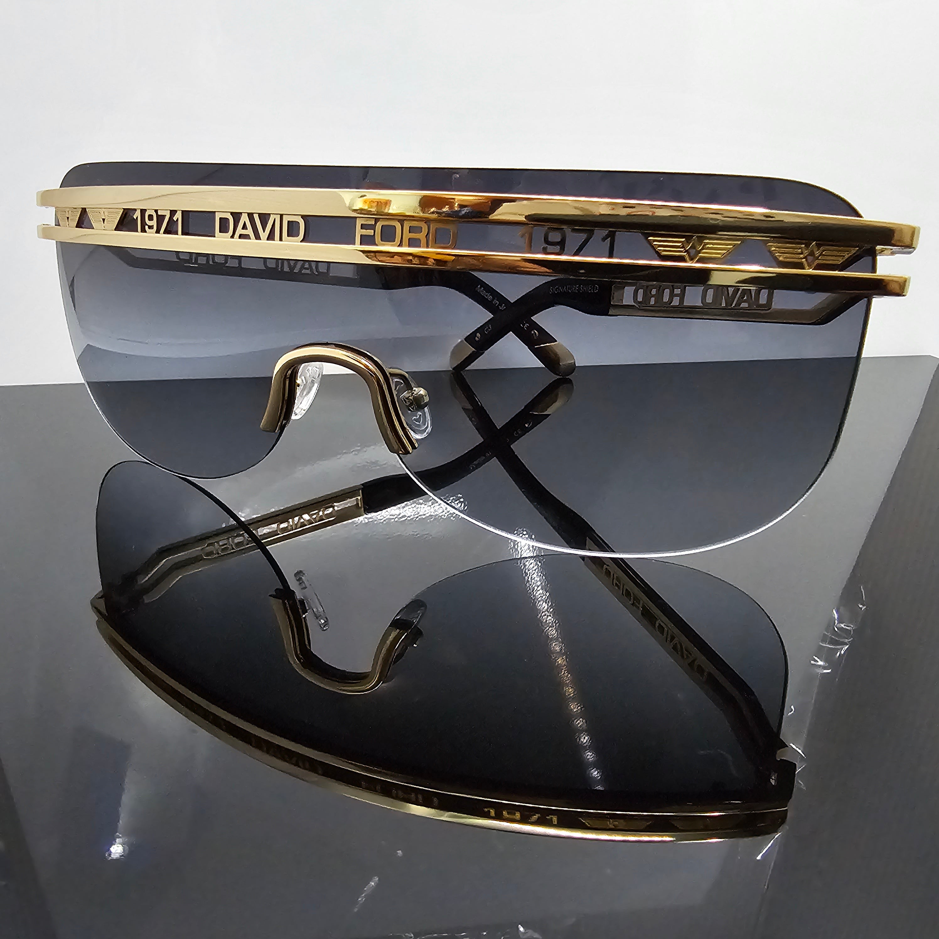 Signature Shield Collection – Luxury Oversized Shield Sunglasses by David Ford
