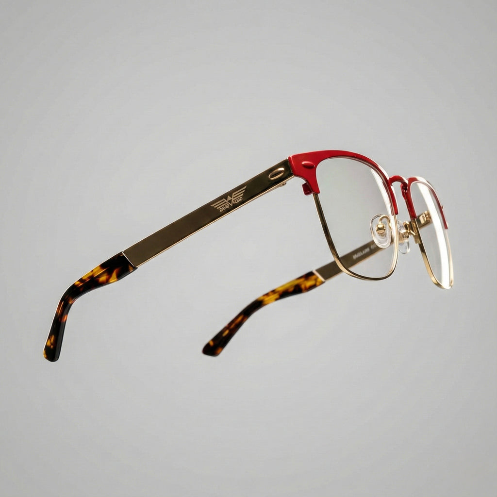 St. Clair Collection – Sophisticated Square Metal Eyewear by David Ford