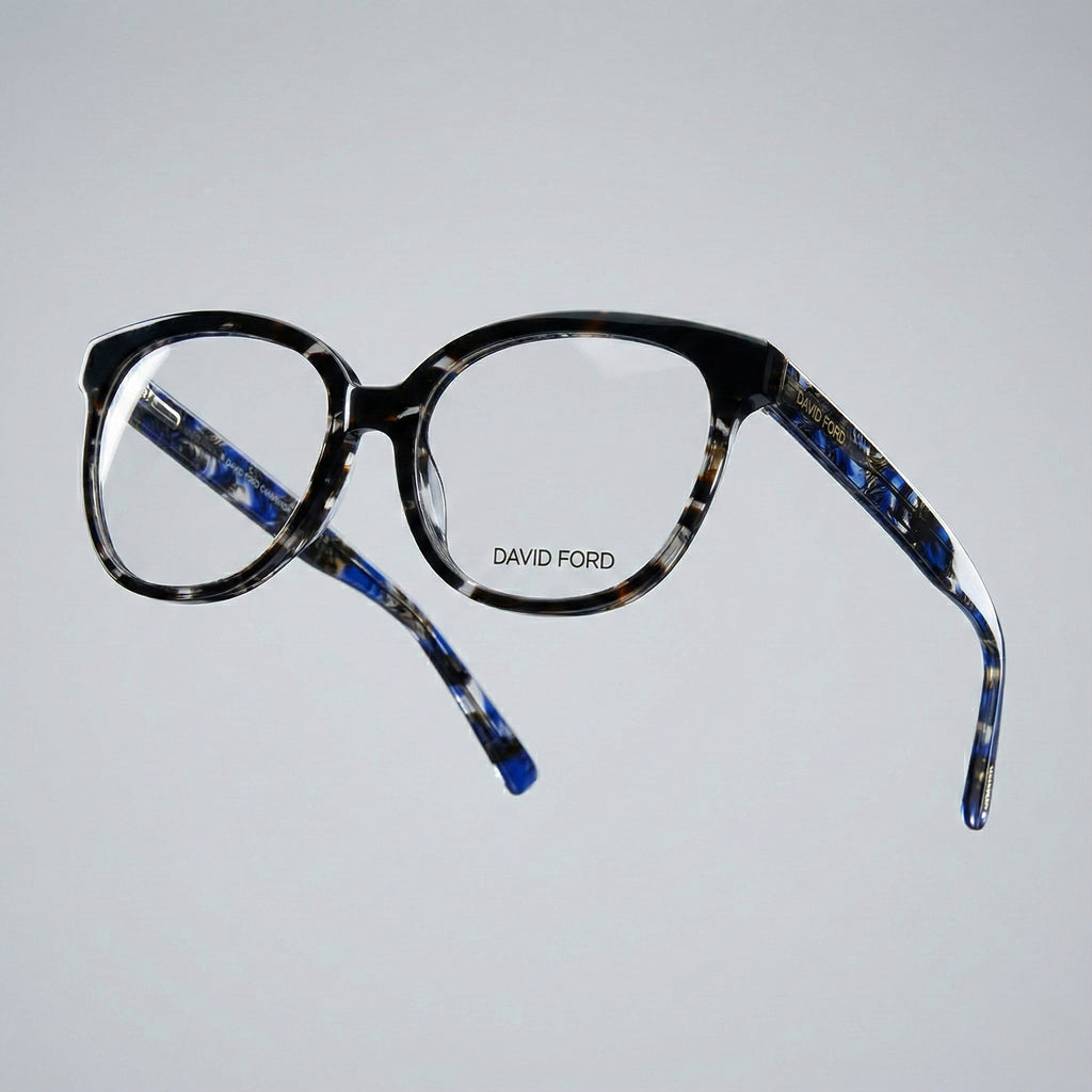 Bizzy – Oversized Round Acetate Eyewear by David Ford