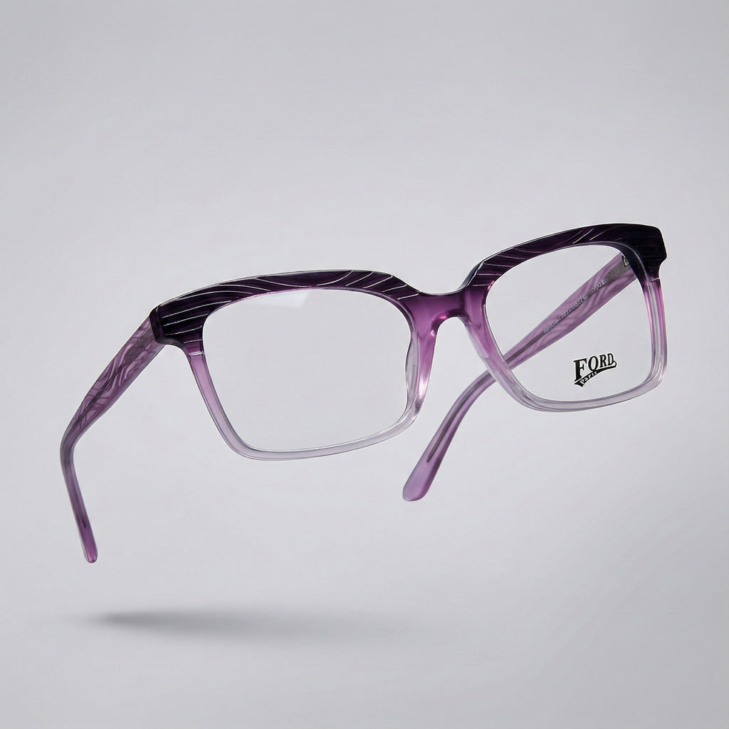 Ford Paris Square Purple – Bold Square Optical Eyewear by David Ford
