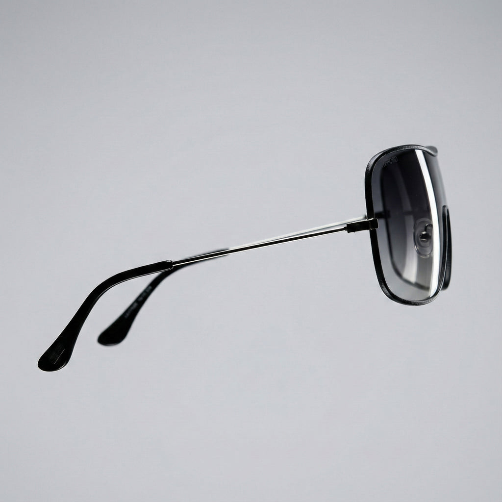 Leather Trim Shield Collection – Luxury Unisex Shield Sunglasses by David Ford