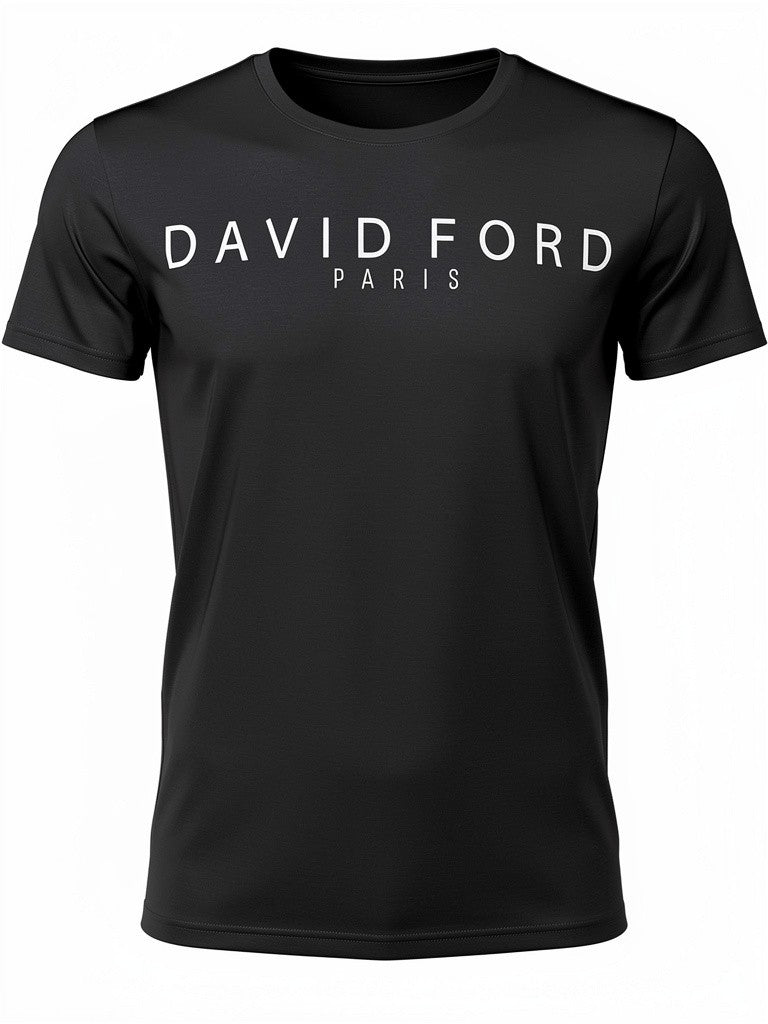 David Ford Paris Ladies T – Elegant Black T-Shirt with Signature Design