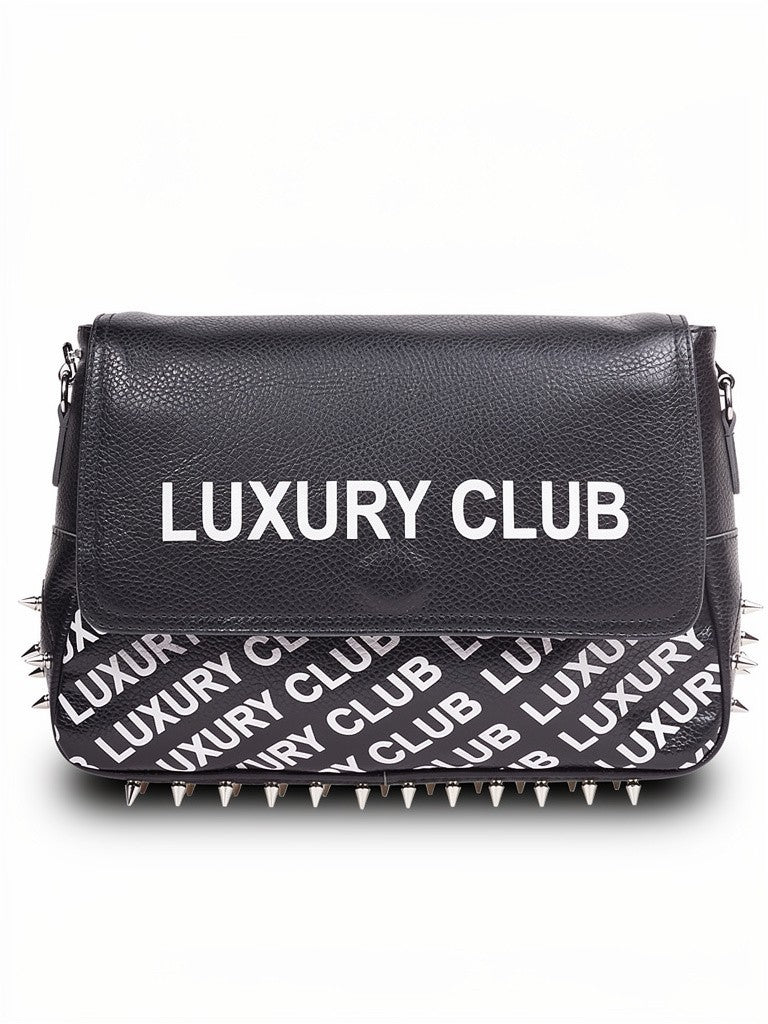 Luxury Club Studded Flopper Purse – Statement Leather Handbag by David Ford