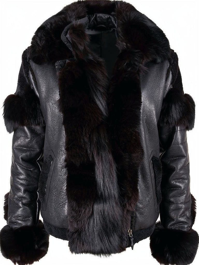 Men's Black Shearling