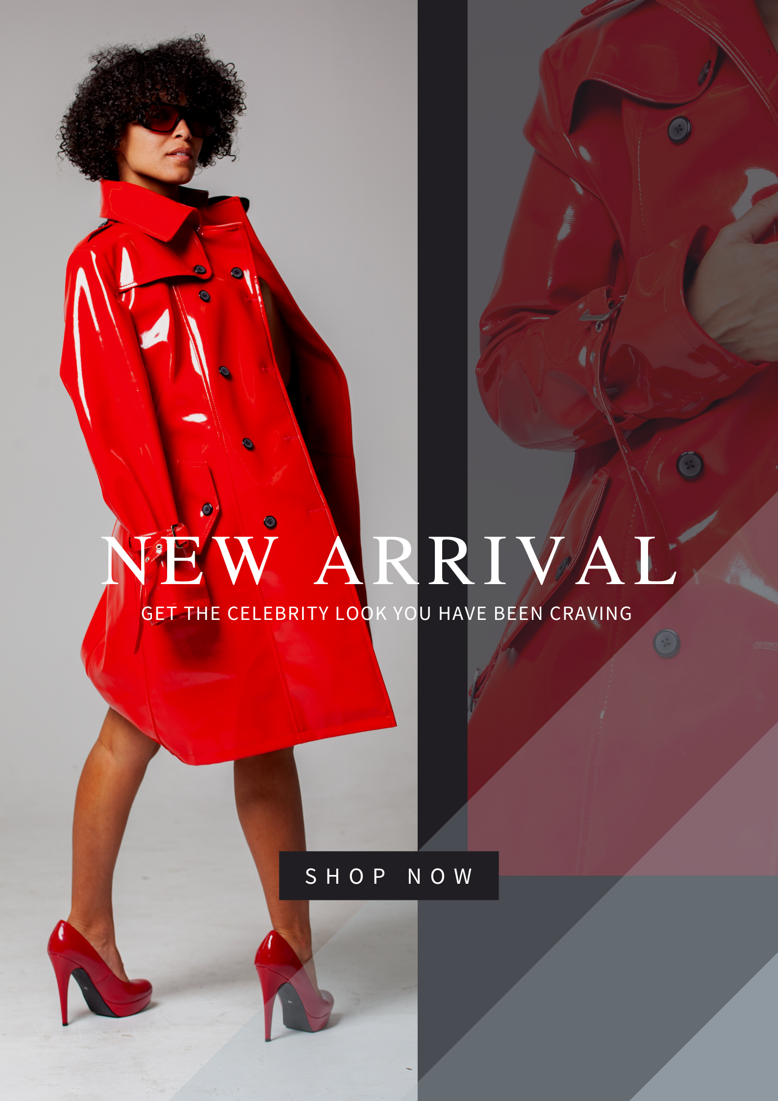 Patent Leather Duster – Sleek Statement Outerwear by David Ford