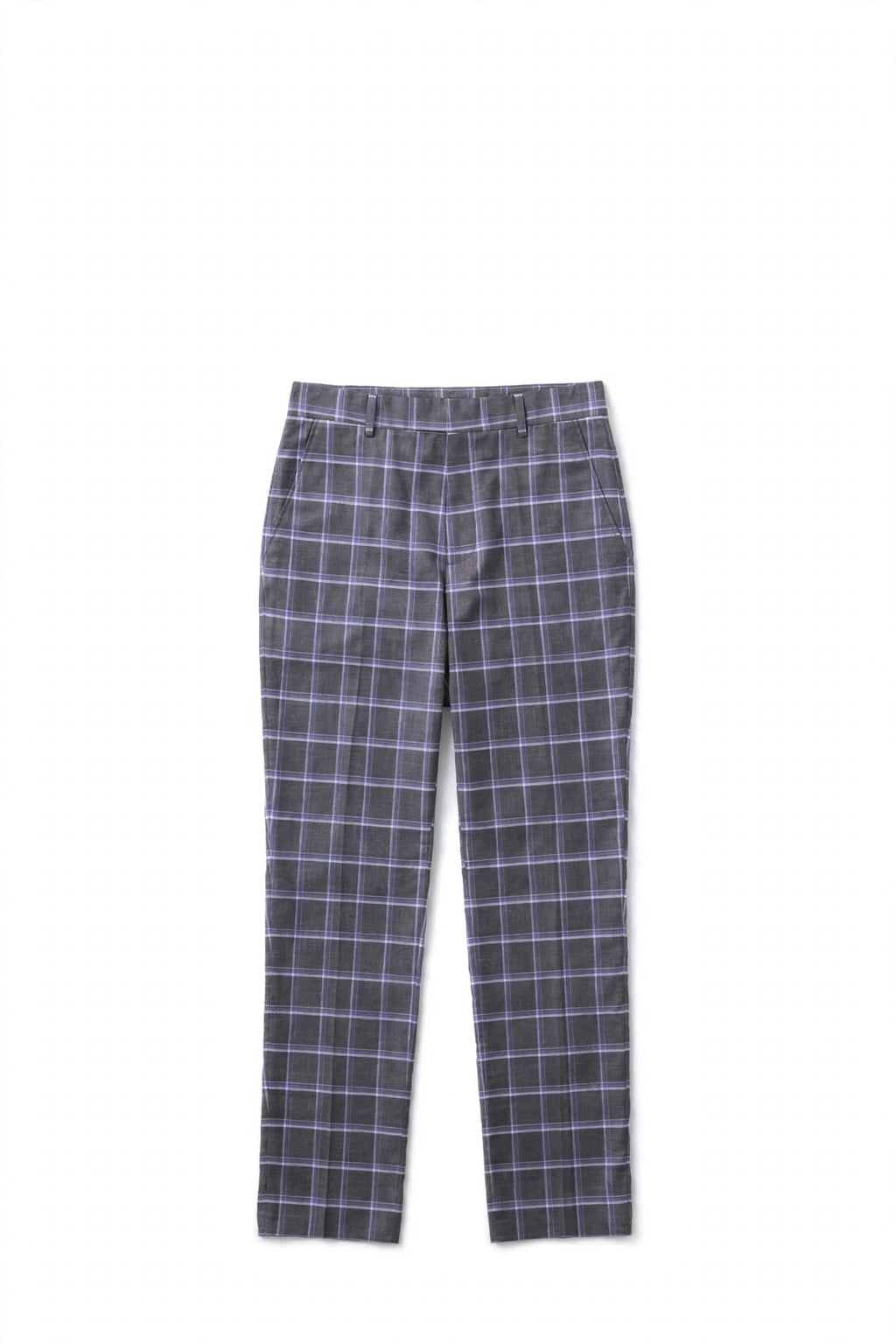 DFC Lavender Windowpane Safari Suit - Belted 4-Pocket Jacket + Trousers