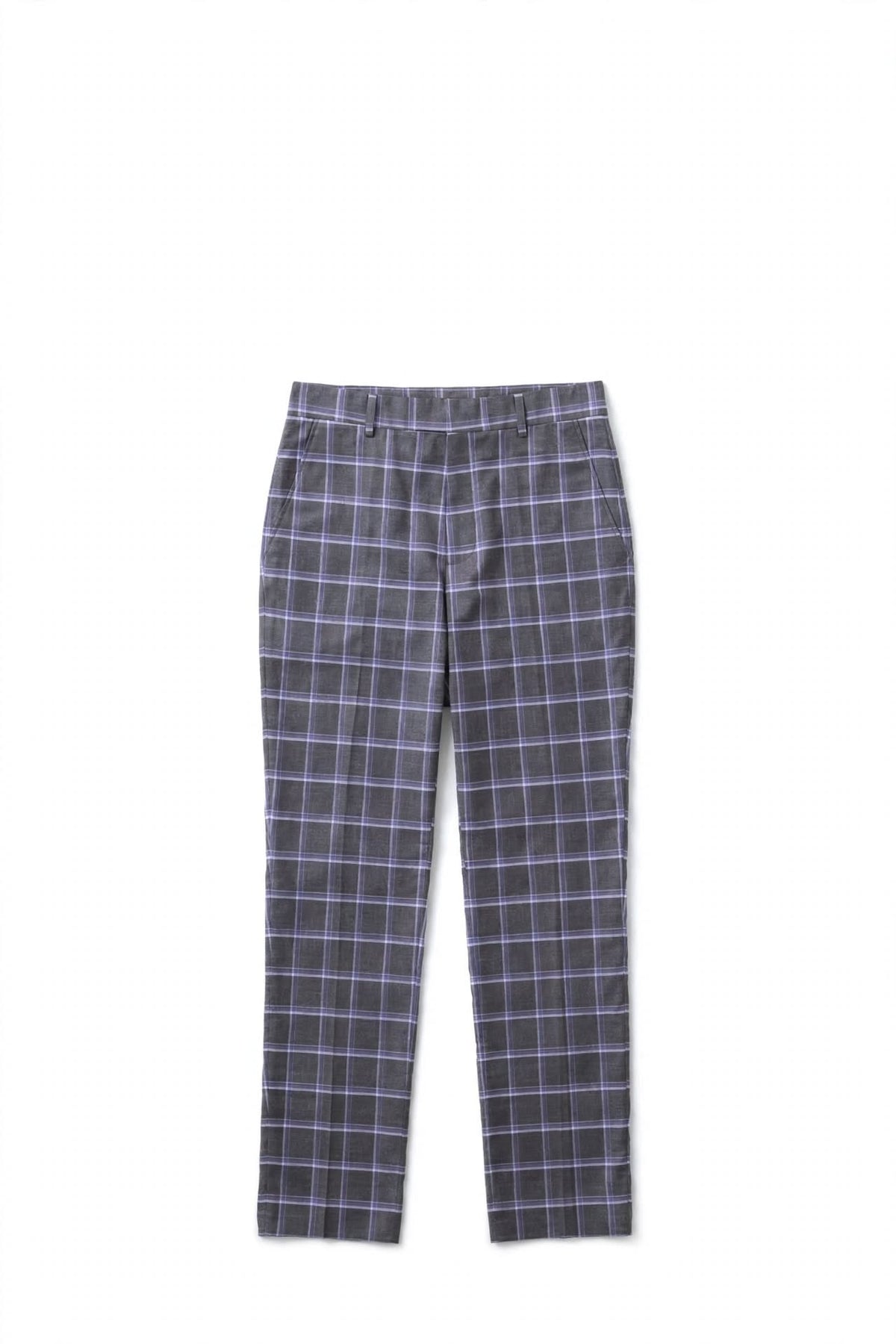DFC Lavender Windowpane Safari Suit - Belted 4-Pocket Jacket + Trousers