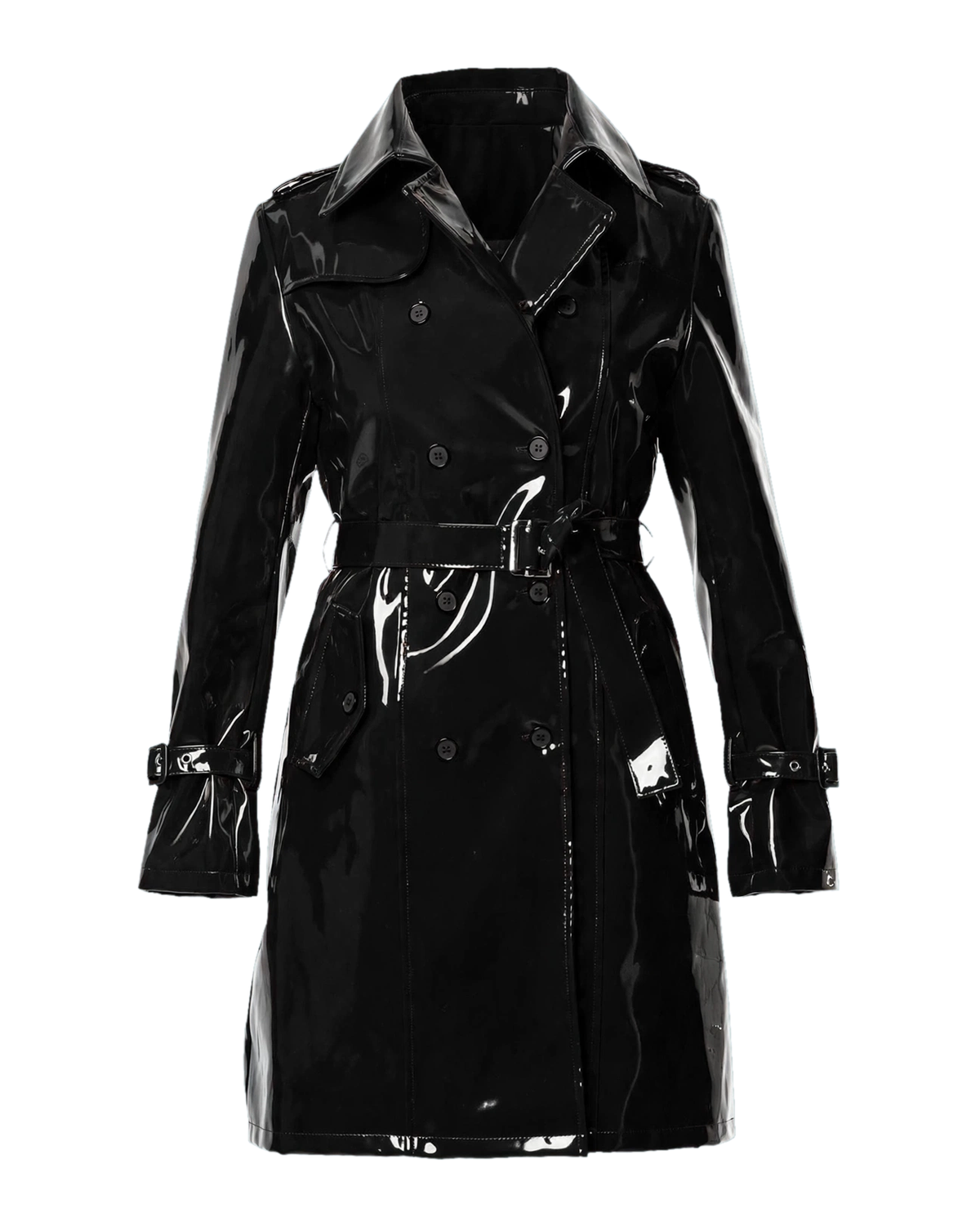 Patent Leather Duster – Sleek Statement Outerwear by David Ford