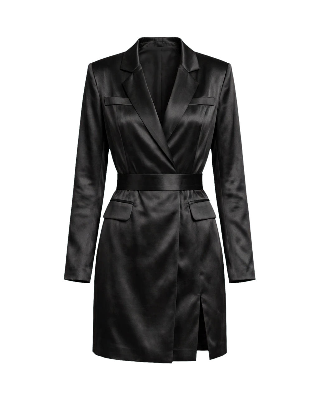 DAVID FORD PARIS Satin Blazer Dress (Custom Made Allow 3  weeks)