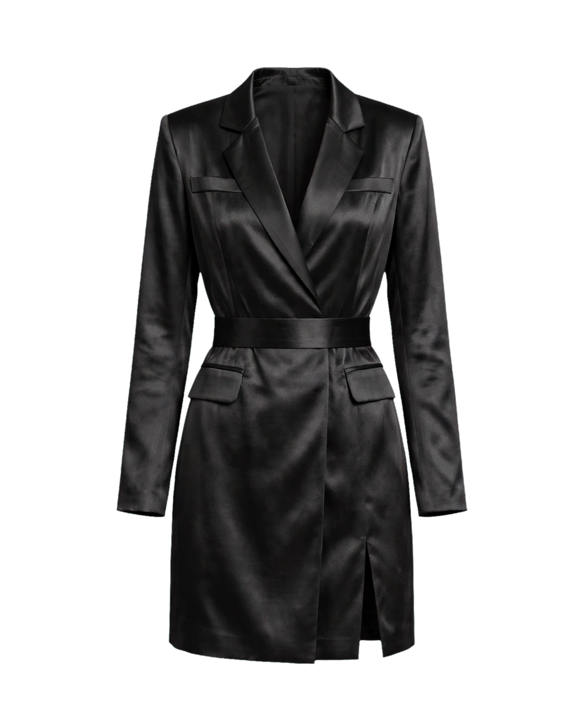 DAVID FORD PARIS Satin Blazer Dress (Custom Made Allow 3  weeks)