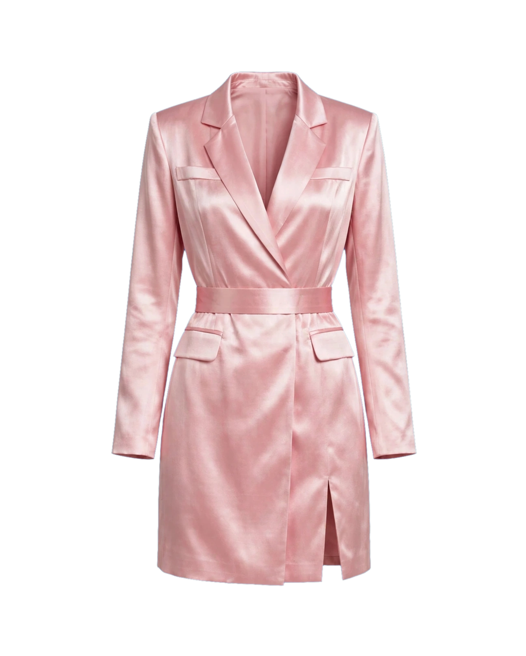 DAVID FORD PARIS Satin Blazer Dress (Custom Made Allow 3  weeks)