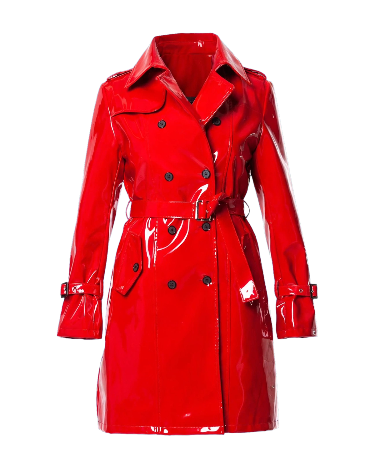 Patent Leather Duster – Sleek Statement Outerwear by David Ford