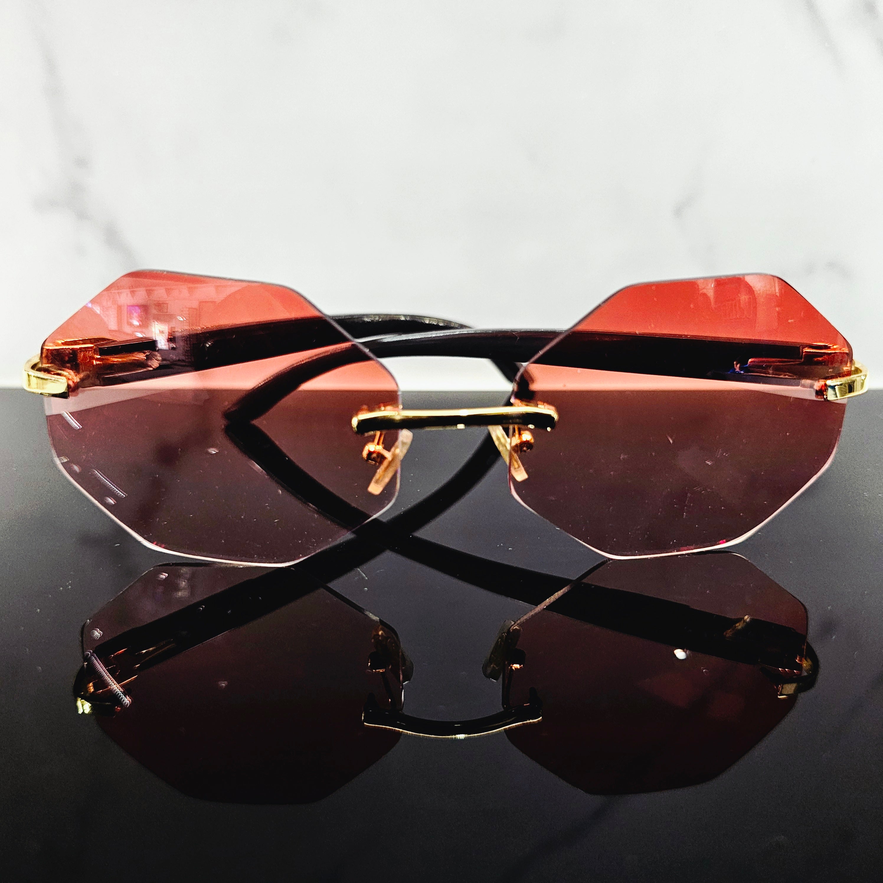 David Ford Buffalo Rimless Eyewear | Exotic Horn & 18K Gold Luxury Frames