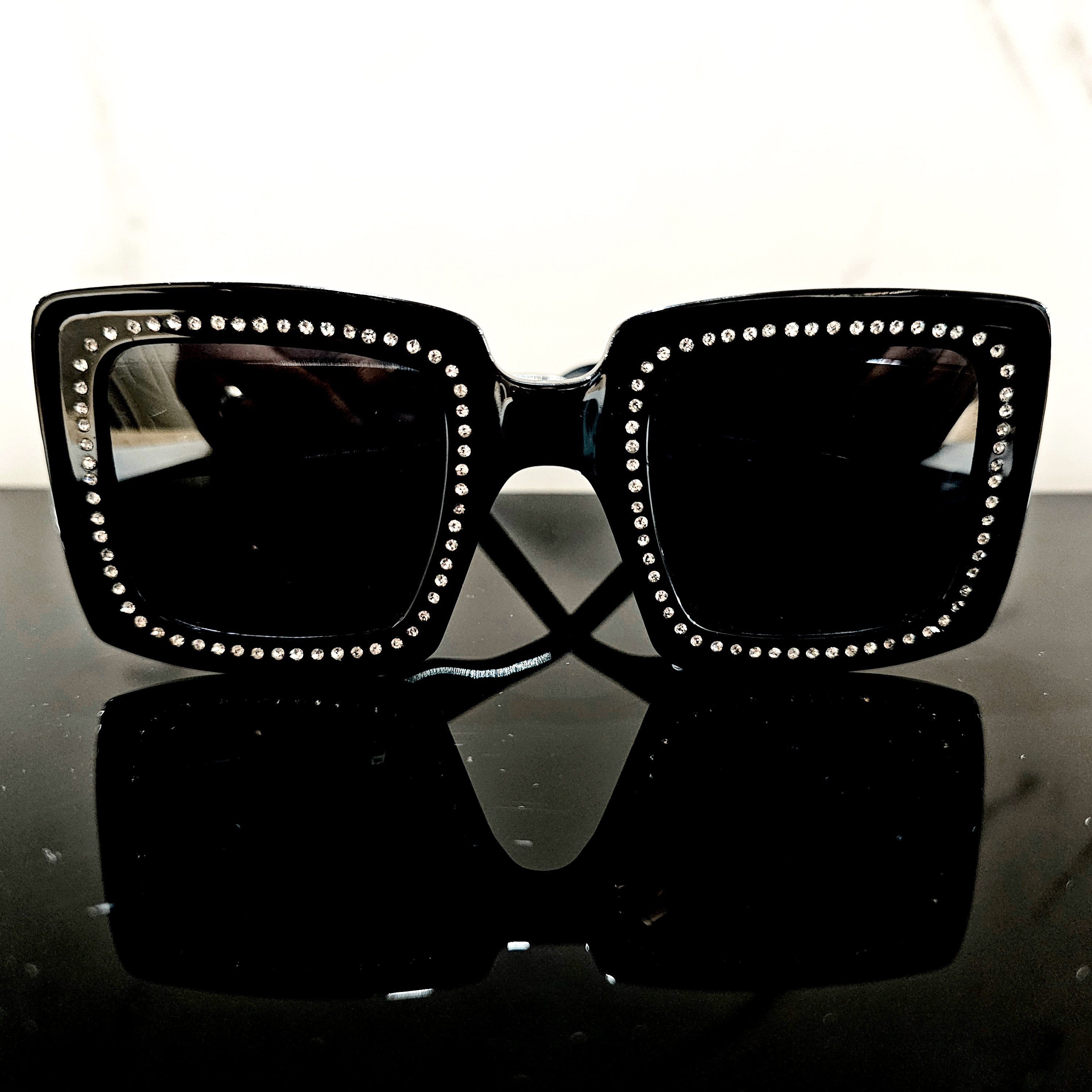 Opulence Black Swarovski Eyewear | Luxury Women's Designer Frames by David Ford