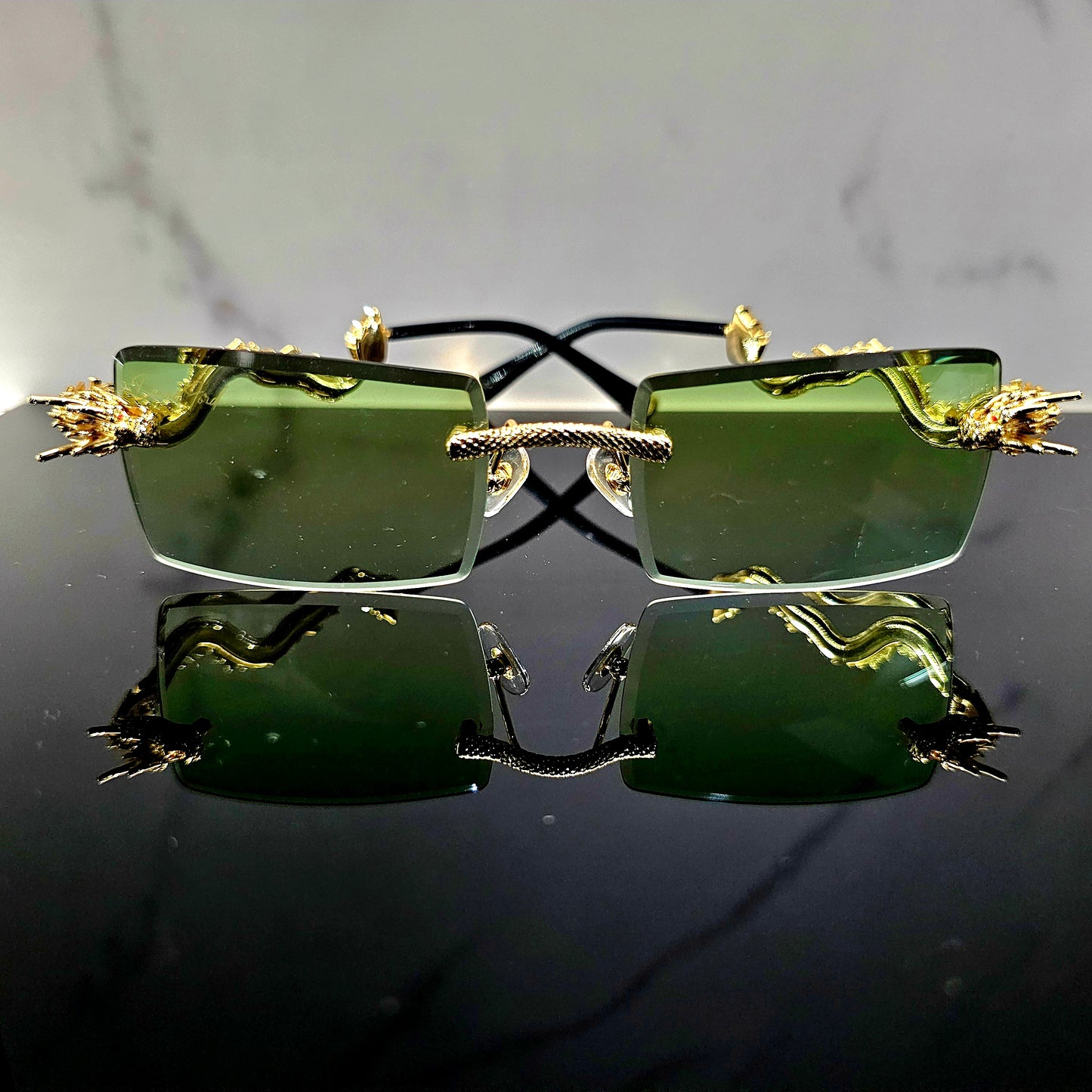 Dragon Rimless Eyewear | Futuristic Luxury Frames by David Ford