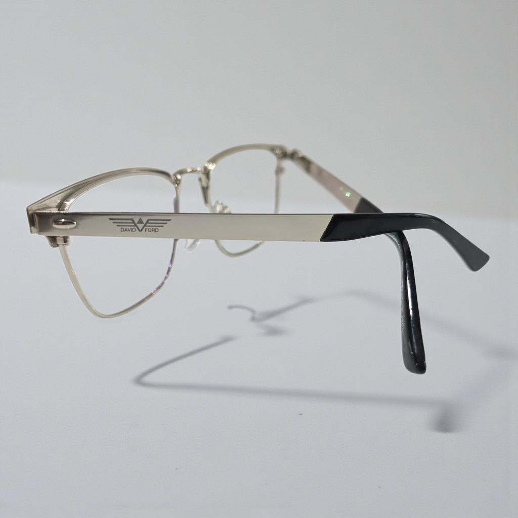 St. Clair Collection – Sophisticated Square Metal Eyewear by David Ford
