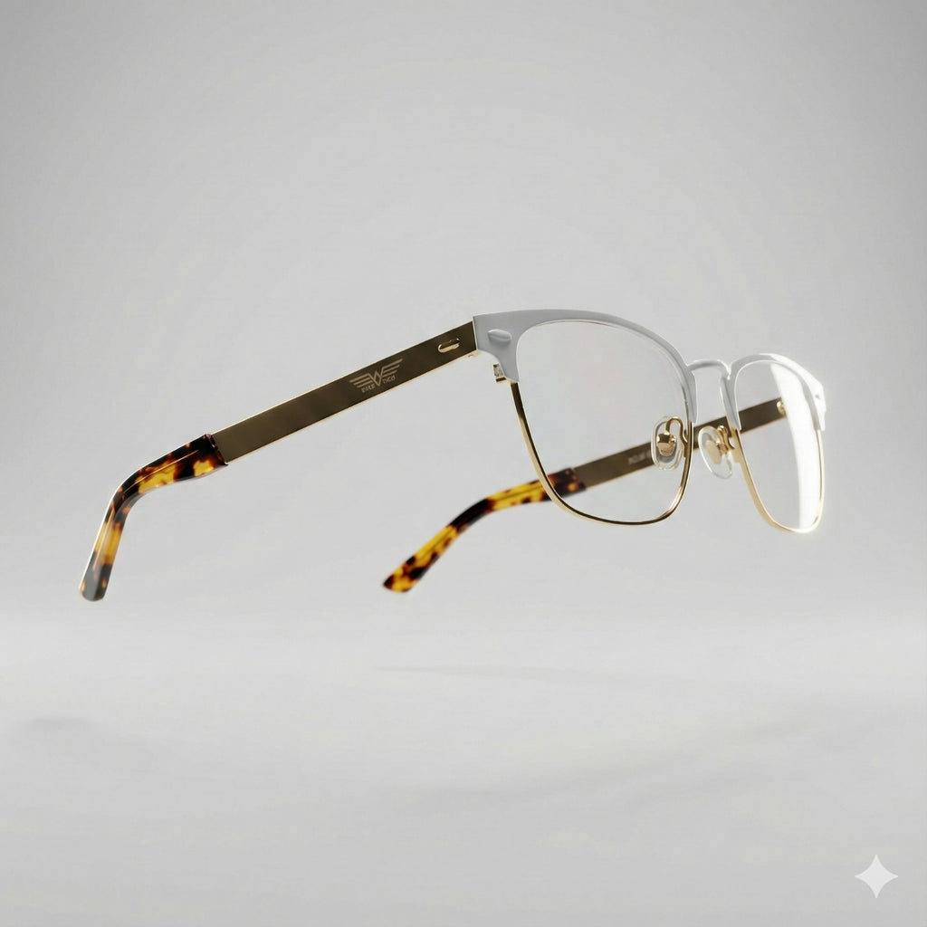 St. Clair Collection – Sophisticated Square Metal Eyewear by David Ford