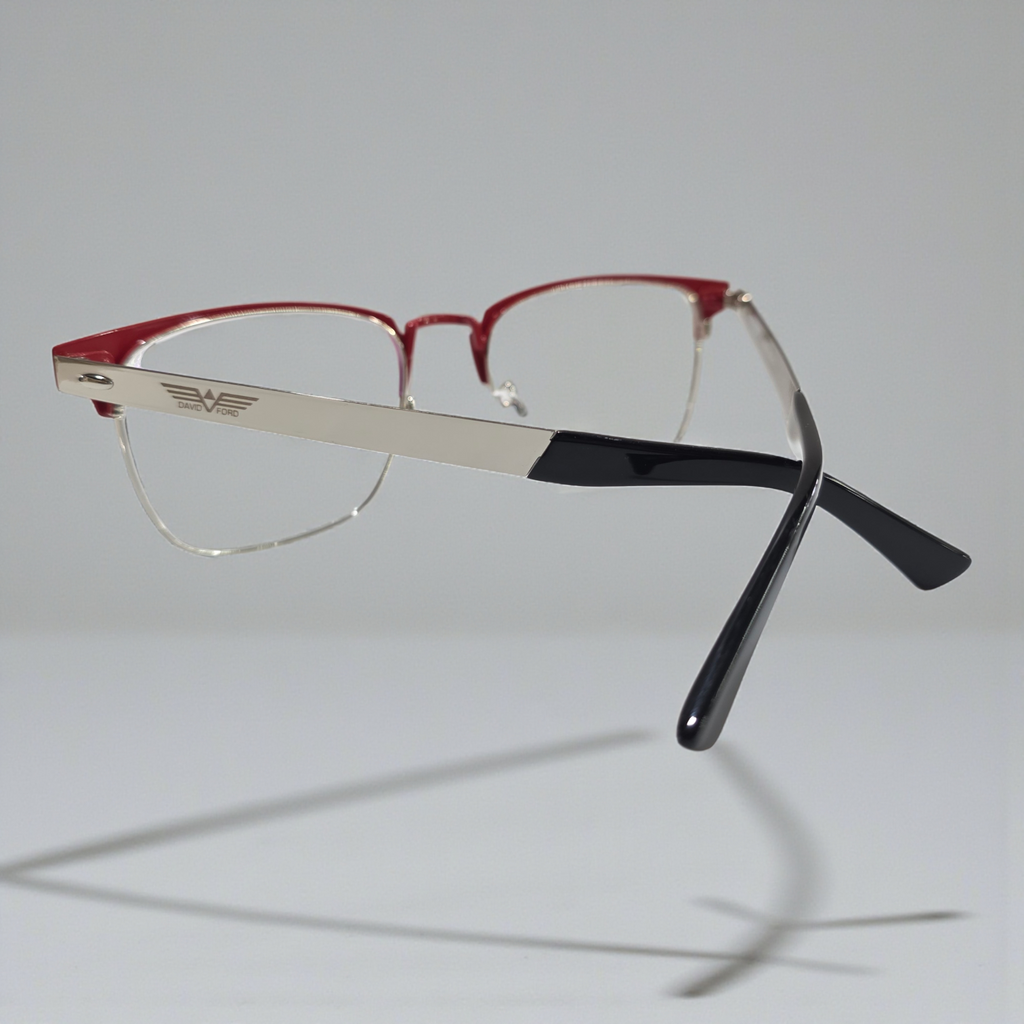 St. Clair Collection – Sophisticated Square Metal Eyewear by David Ford