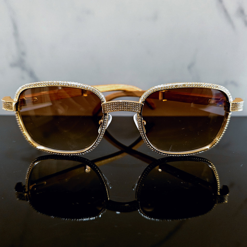 The Phenom – Sandalwood + Swarovski Luxury Eyewear