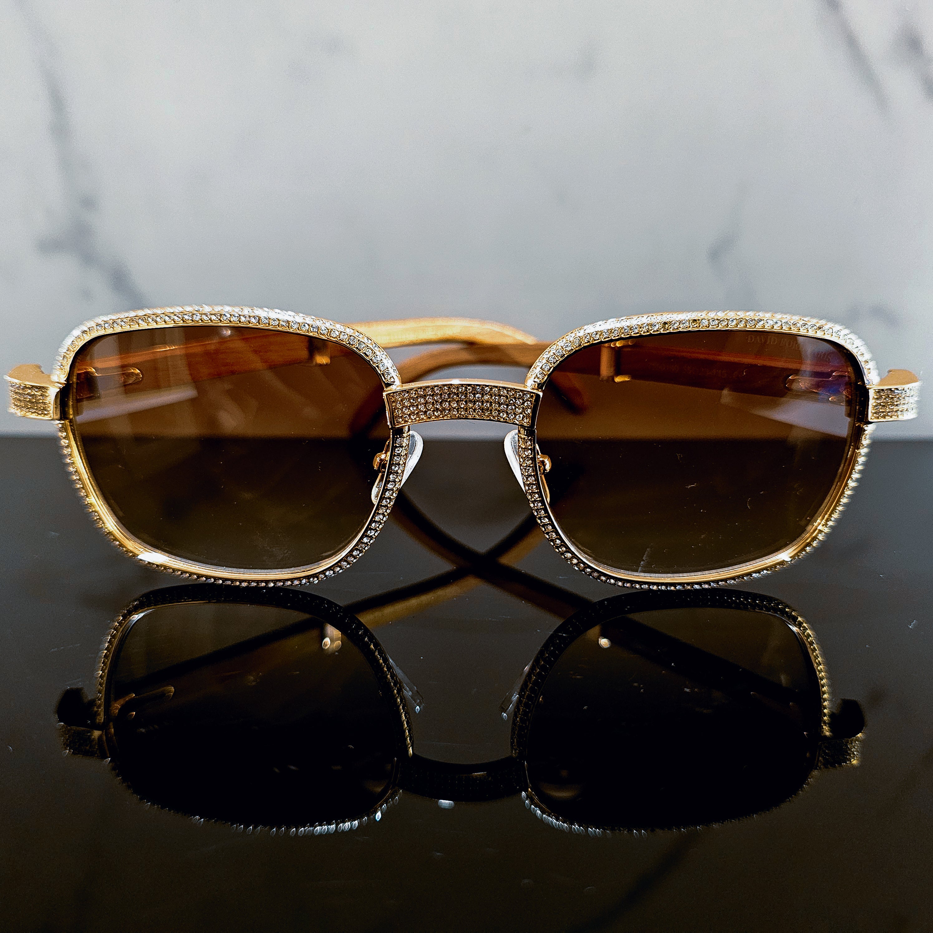 The Phenom – Sandalwood + Swarovski Luxury Eyewear