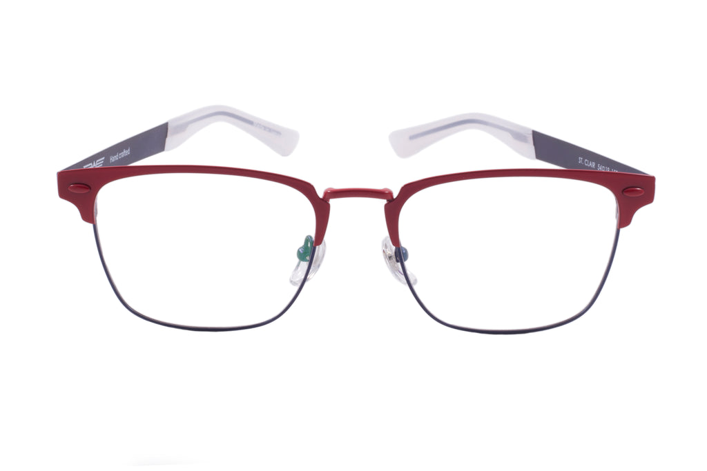 St. Clair Collection – Sophisticated Square Metal Eyewear by David Ford