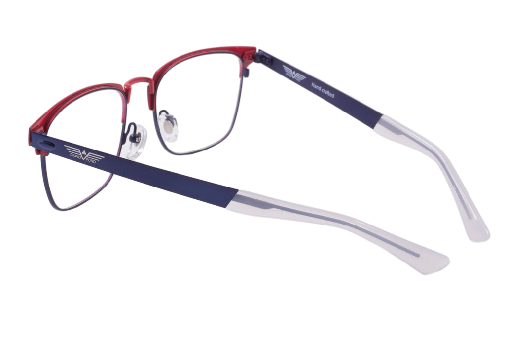 St. Clair Collection – Sophisticated Square Metal Eyewear by David Ford