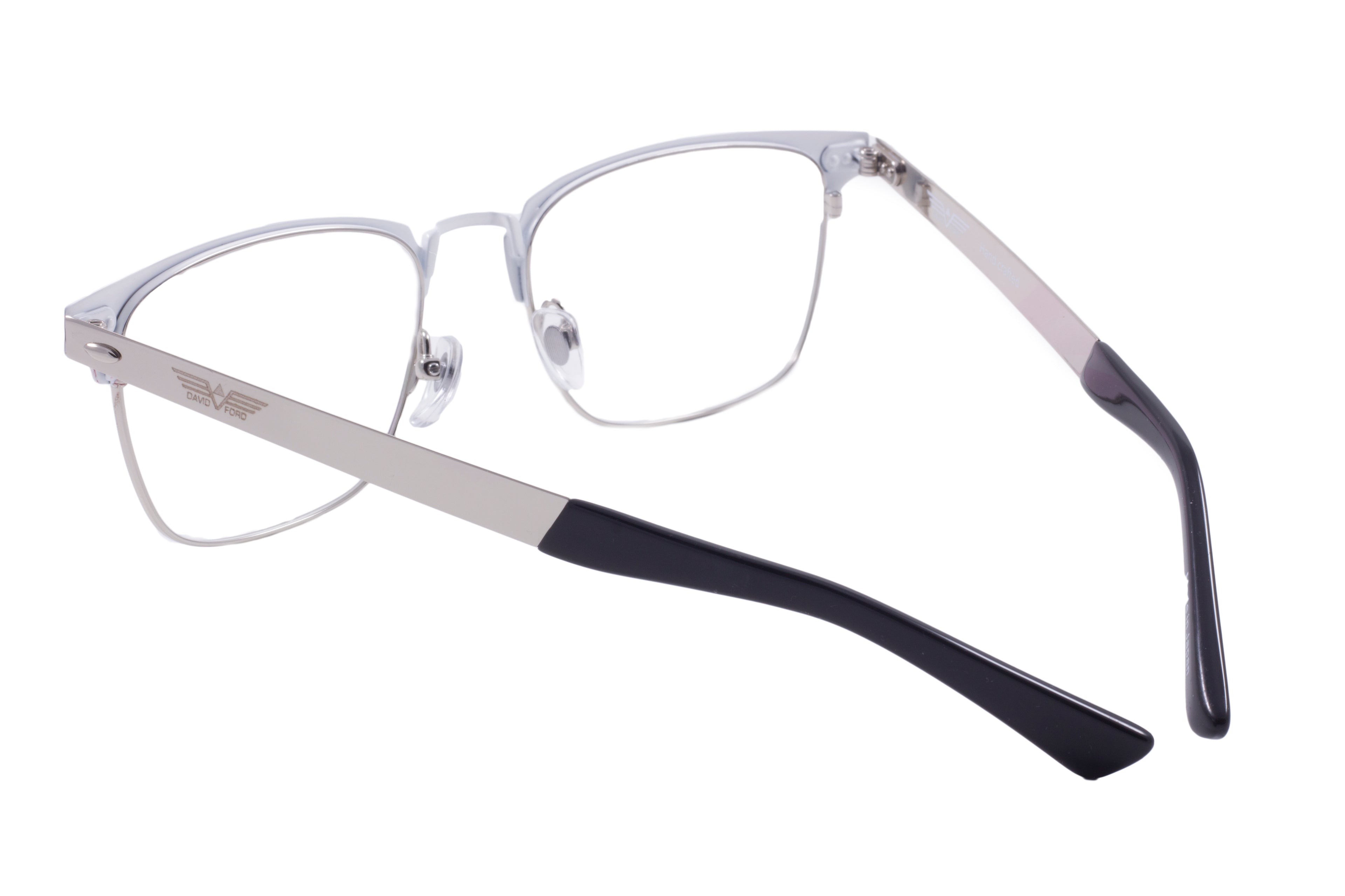 St. Clair Collection – Sophisticated Square Metal Eyewear by David Ford
