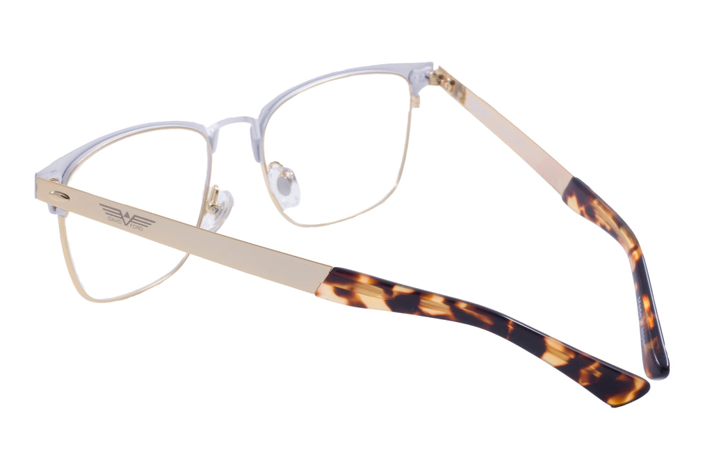 St. Clair Collection – Sophisticated Square Metal Eyewear by David Ford