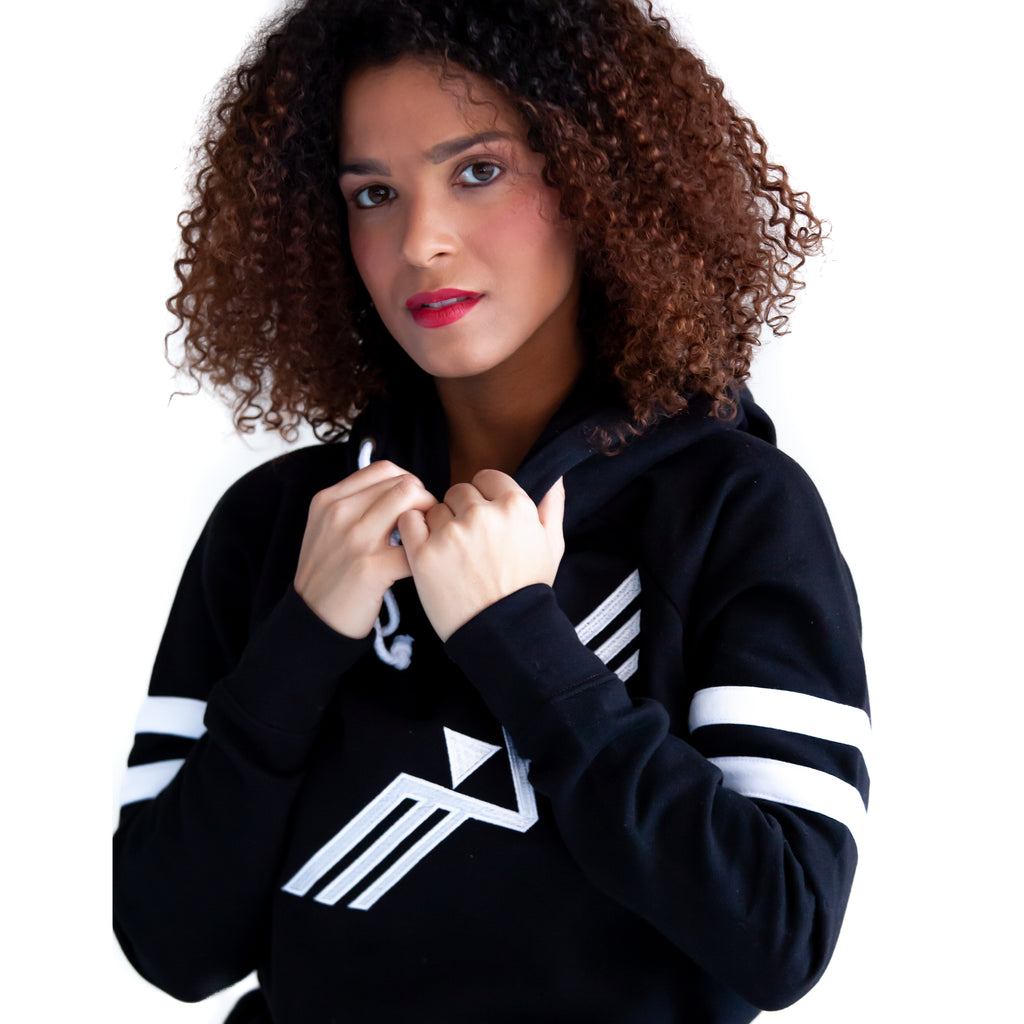 DAVID FORD SLANTED DOUBLE HOOD HOODIE (LADIES)