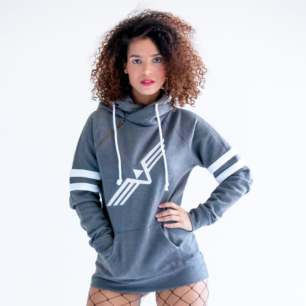 DAVID FORD SLANTED DOUBLE HOOD HOODIE (LADIES)