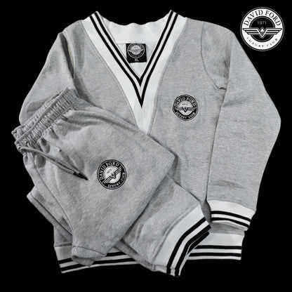 ladies v-neck jogger set