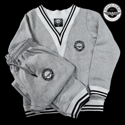 ladies v-neck jogger set